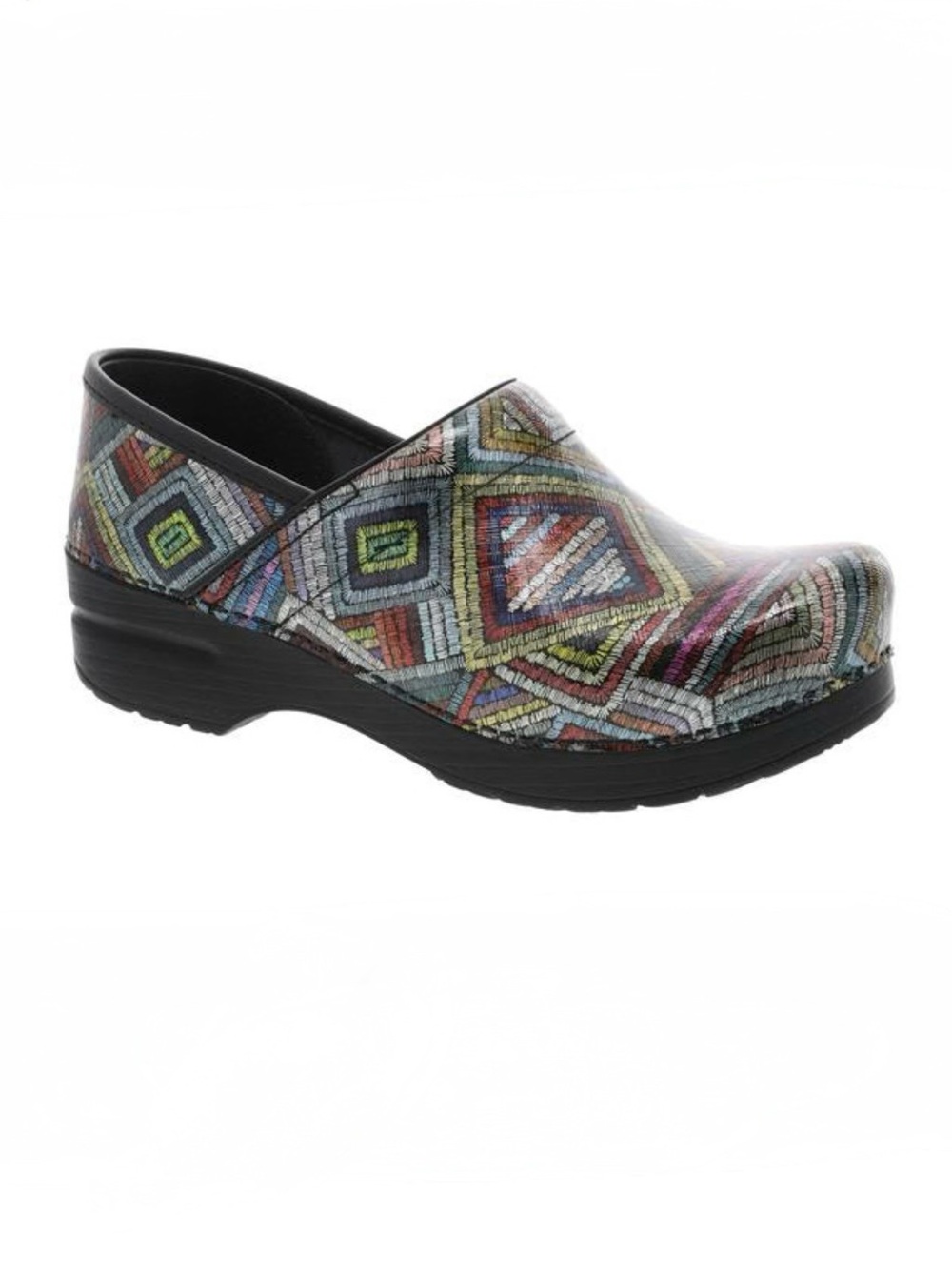 Dansko Professional Color Maze Metallic Patent Clogs